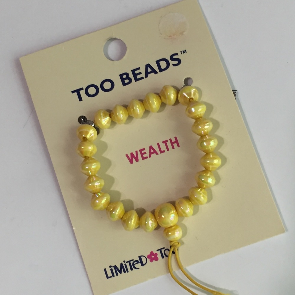 🆕 Limited Too Yellow Beaded Bracelet